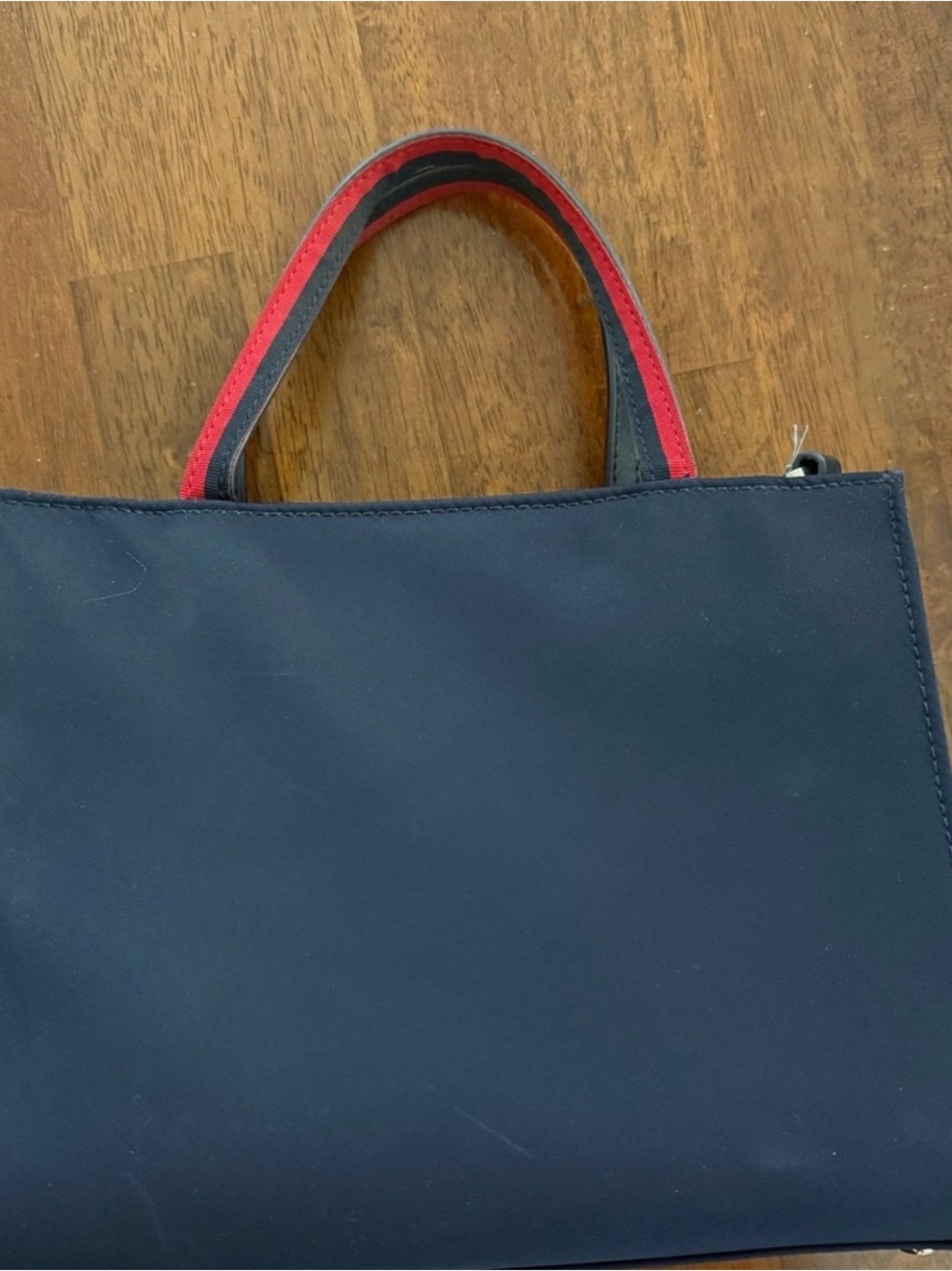 kate spade Navy Tote with Red-Trim Top Handles - Picture 4 of 6